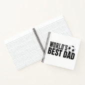 'S Werelds Beste Papa Typografie Voetbal | Notitie Notitieboek (Binnen)