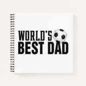 'S Werelds Beste Papa Typografie Voetbal | Notitie Notitieboek (Voorkant)