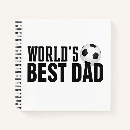 'S Werelds Beste Papa Typografie Voetbal | Notitie Notitieboek (Voorkant)