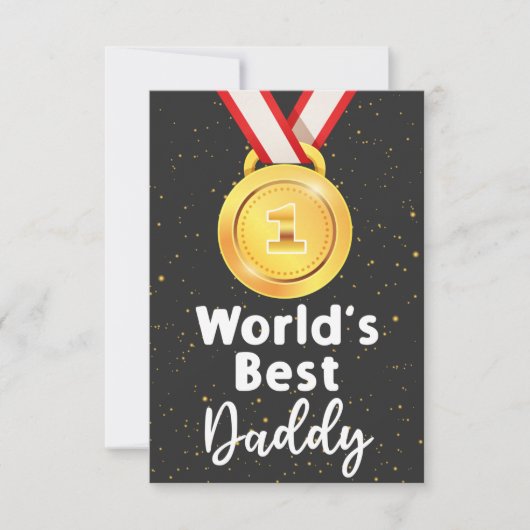 's Werelds beste papa Vaderdag Bedankkaart (Voorkant)