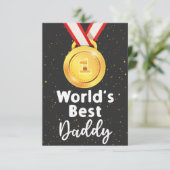 's Werelds beste papa Vaderdag Bedankkaart (Staand voorkant)