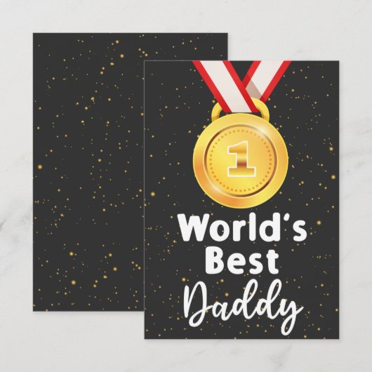 's Werelds beste papa Vaderdag Bedankkaart (Voorkant / Achterkant)