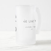 's Werelds beste papa Vaderdag Custom Matglas Bierpul (Voorkant rechts)