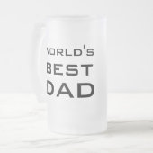 's Werelds beste papa Vaderdag Custom Matglas Bierpul (Voorkant links)