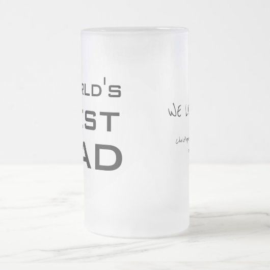 's Werelds beste papa Vaderdag Custom Matglas Bierpul (Center)