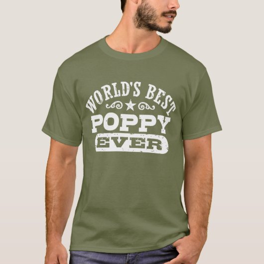 's Werelds beste papaver ooit T-shirt (Voorkant)