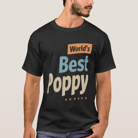 's Werelds beste papaver - pap, opa Funny T-shirt (Voorkant)