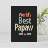 's Werelds beste papaw | Vader Gift Bedankkaart (Staand voorkant)