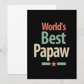 's Werelds beste papaw | Vader Gift Bedankkaart (Voorkant / Achterkant)