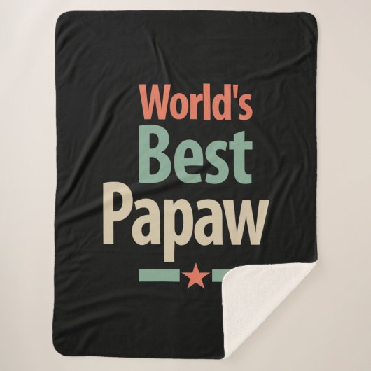 's Werelds beste papaw | Vader Gift Sherpa Deken (Voorkant)