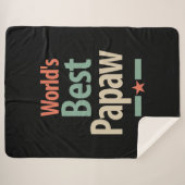 's Werelds beste papaw | Vader Gift Sherpa Deken (Voorkant (horizontaal))
