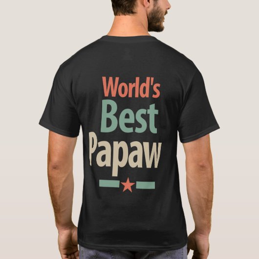 's Werelds beste papaw | Vader Gift T-shirt (Achterkant)