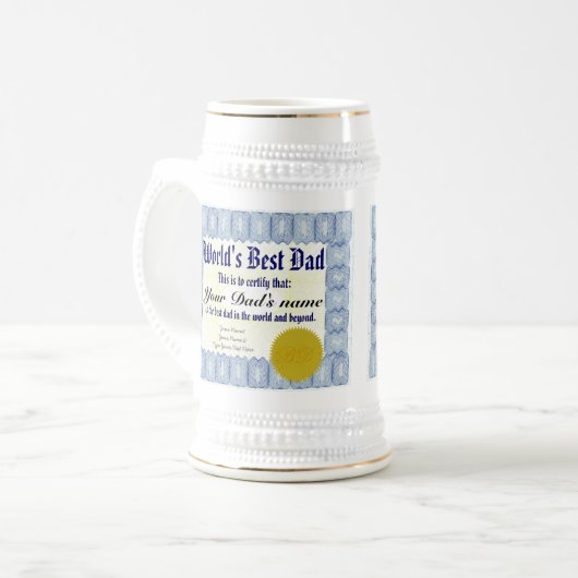 's Werelds beste papieren Mok Beer Stein (Voorkant links)
