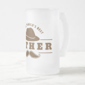 's Werelds beste pater gevriesde Mok van glasbier (Voorkant rechts)