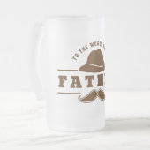 's Werelds beste pater gevriesde Mok van glasbier (Voorkant links)