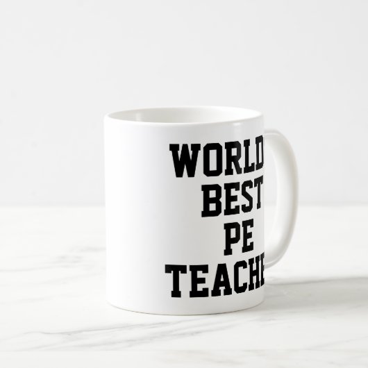 's Werelds beste PE-Mok voor lesgeven Koffiemok (Voorkant rechts)