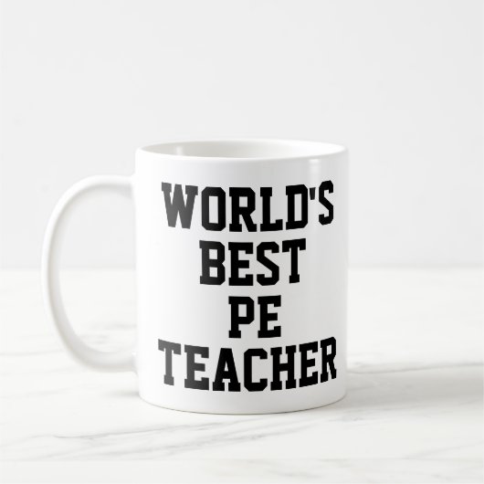's Werelds beste PE-Mok voor lesgeven Koffiemok (Links)