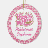 's Werelds beste phlebotomistische gepersonaliseer Keramisch Ornament (Links)