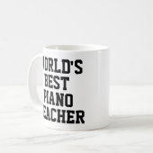 's Werelds beste Piano-leraar Gift-Mok Koffiemok (Voorkant links)