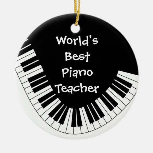 's Werelds beste piano-leraar Ornament | (Voorkant)