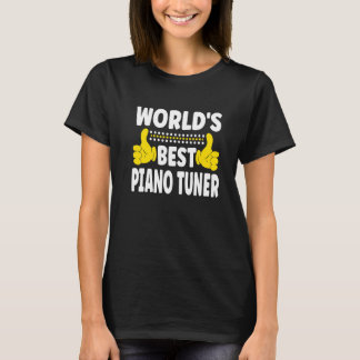 's Werelds beste piano-tunertitel T-shirt