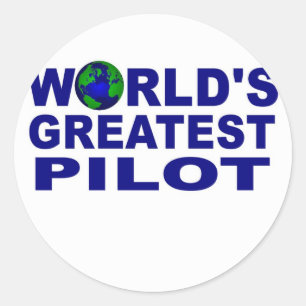 's Werelds beste piloot Ronde Sticker