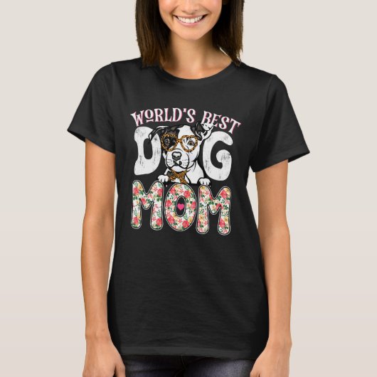 's Werelds beste Pit Bull Dog Moeder Leopard Moede T-shirt (Voorkant)