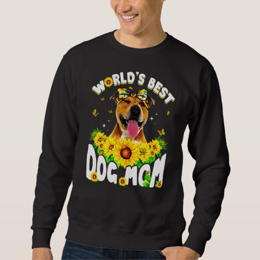 's Werelds beste Pitbull Dog Mam-Moederdag Trui (Voorkant)