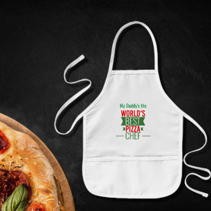 's Werelds beste Pizza Chef    - rood wit groen  Kinder Schort