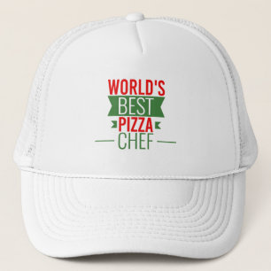 's Werelds beste Pizza Chef    - rood wit groen Trucker Pet