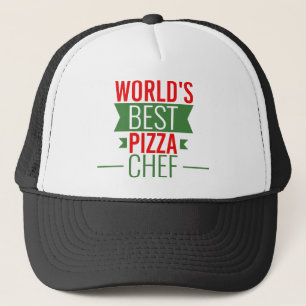 's Werelds beste Pizza Chef    - rood wit groen Trucker Pet