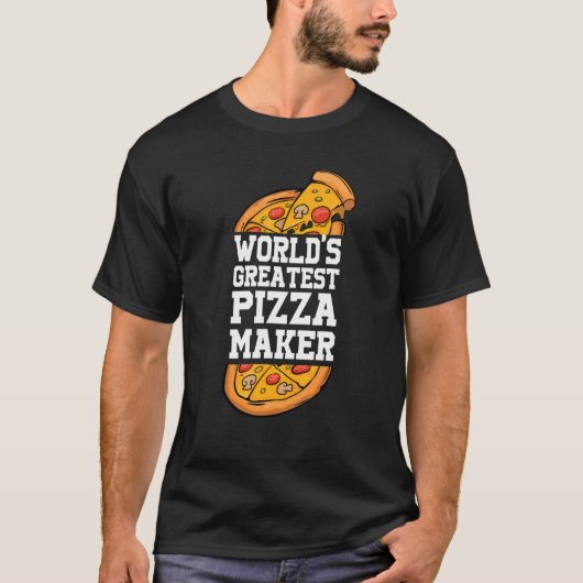 's Werelds beste pizzamaker Pizza en pizza slice T-shirt (Voorkant)