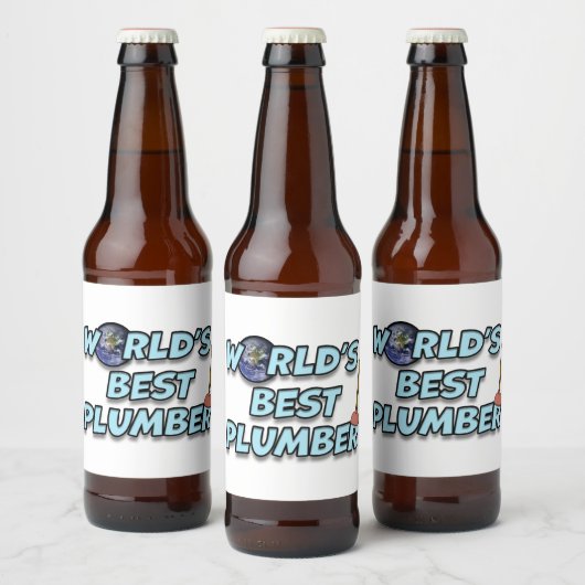 's Werelds beste Plumber Bier Etiket (Flessen)