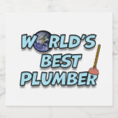 's Werelds beste Plumber Bier Etiket (Enkel label)
