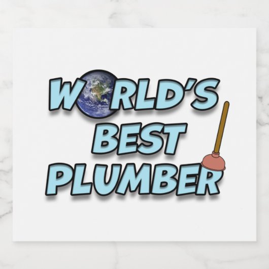 's Werelds beste Plumber Bier Etiket (Enkel label)