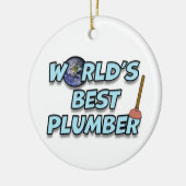 's Werelds beste Plumber Keramisch Ornament (Links)