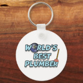 's Werelds beste Plumber T-shirt Sleutelhanger (Voorkant)