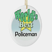 's Werelds beste politieman Keramisch Ornament (Rechts)