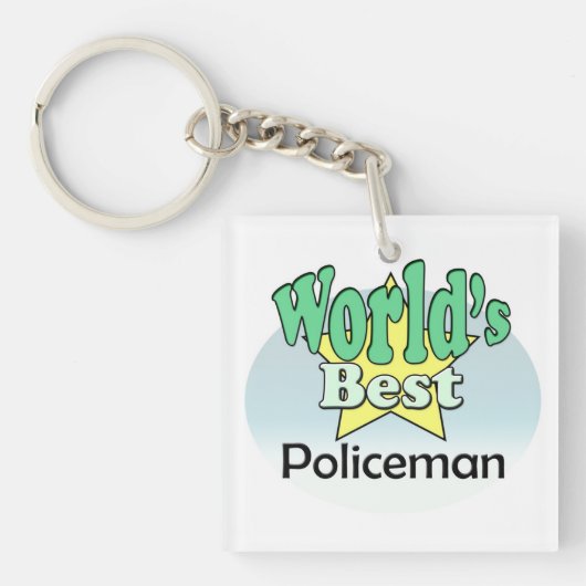 's Werelds beste politieman Sleutelhanger (voorkant)