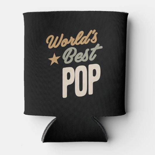 's Werelds beste Pop - vader- en opa-cadeautjes Blikjeskoeler (Voorkant)