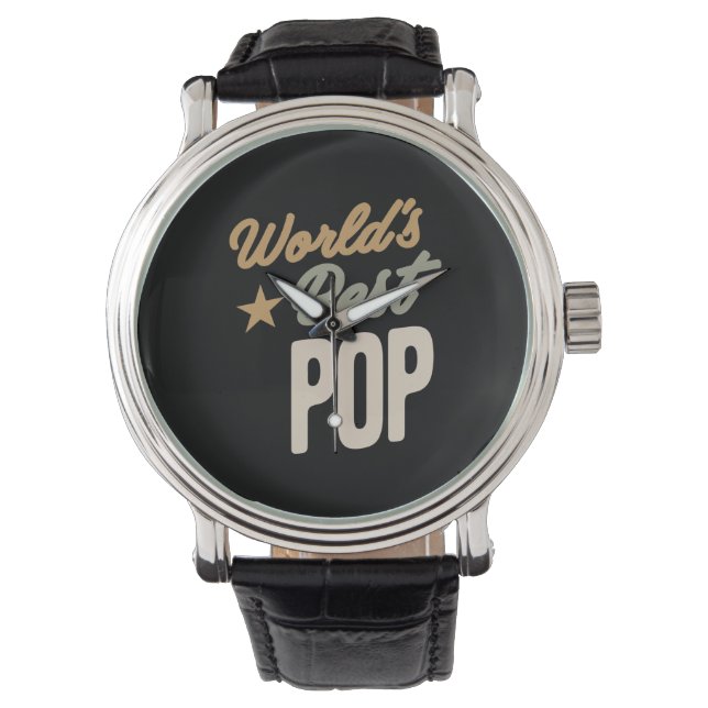's Werelds beste Pop - vader- en opa-cadeautjes Horloge (Voorkant)