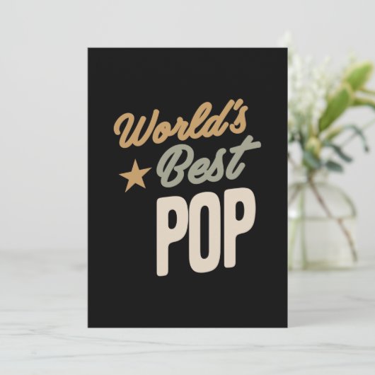 's Werelds beste Pop - vader- en opa-cadeautjes Kaart (Staand voorkant)