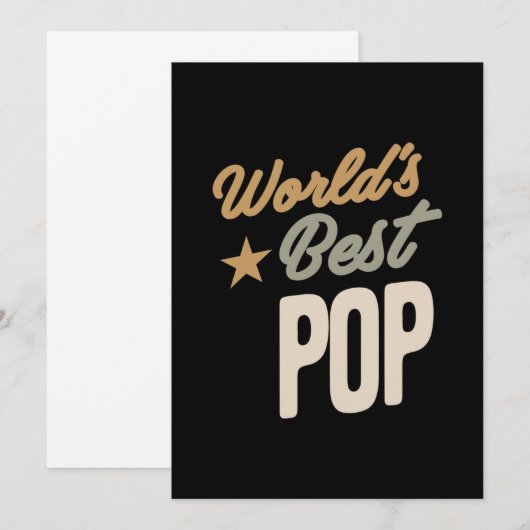 's Werelds beste Pop - vader- en opa-cadeautjes Kaart (Voorkant / Achterkant)