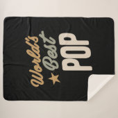 's Werelds beste Pop - vader- en opa-cadeautjes Sherpa Deken (Voorkant (horizontaal))