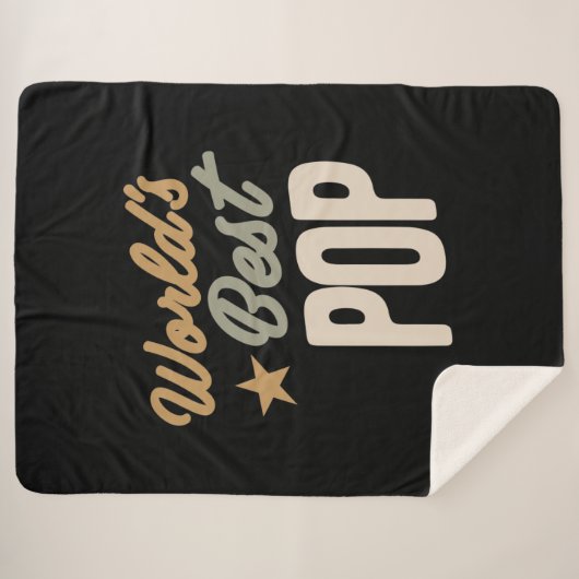 's Werelds beste Pop - vader- en opa-cadeautjes Sherpa Deken (Voorkant (horizontaal))