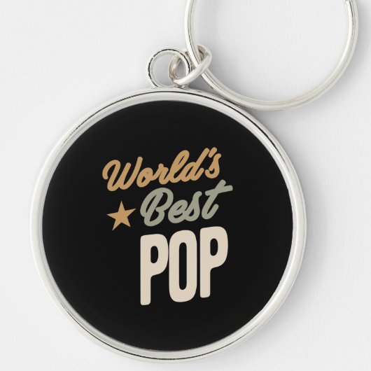 's Werelds beste Pop - vader- en opa-cadeautjes Sleutelhanger (Voorkant)