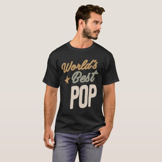 's Werelds beste Pop - vader- en opa-cadeautjes T-shirt (Voorkant volledig)