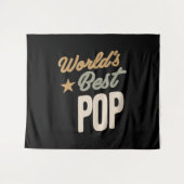 's Werelds beste Pop - vader- en opa-cadeautjes Wandkleed (Voorkant (horizontaal))