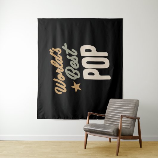 's Werelds beste Pop - vader- en opa-cadeautjes Wandkleed (In situ)