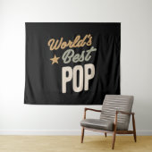 's Werelds beste Pop - vader- en opa-cadeautjes Wandkleed (In Situ (horizontaal))